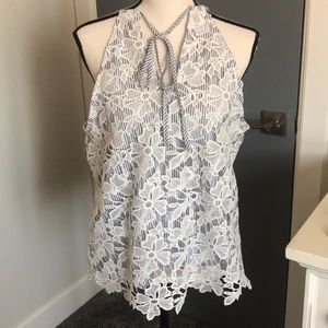 Tank top with floral pattern